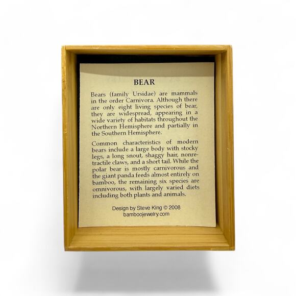 Brown Bear Dangle Earrings 925 Sterling Silver Artisan Cloisonne Enamel - Picture 4 of 4